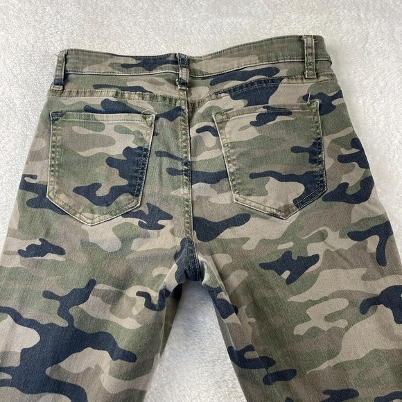 Gap Jeggings SIZE 29 Stretch Green Camo Low‎ Rise Skimmer Legging Pockets Denim - Picture 8 of 13